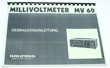 Grundig Millivoltmeter MV-60 / technische Unterlage